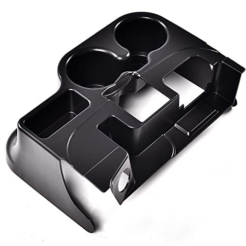 PIT66 Center Console Cup Holder, Compatible with 2003-2012 Dodge Ram 1500 2500 3500 Matte Black 6L3Z-18264A01-B
