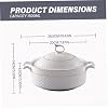Tureens, Soup Tureen Ceramic, 1.5L White Serving Bowls with Gold Border Double Handle Soup Tureen with Lid and Ladle Set for Pasta