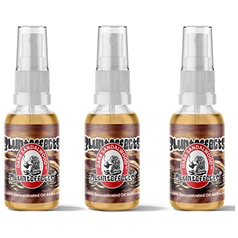 Blunteffects Blunt Effects 100% concentrated Air Freshener Car/Home Oder Neutralizing Spray (3 Pack) [Choose The Scent] (Dark Sandalwood) Cover