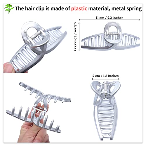 Claw Hair Jaw Clips Barrettes - 3 Pcs No Slip Claw Clip Hair Clamp Grips For Women Girls Jaw Clips Clamp Barrettes(Plastic(Gold+Rose Gold+Silver)) #TOP1