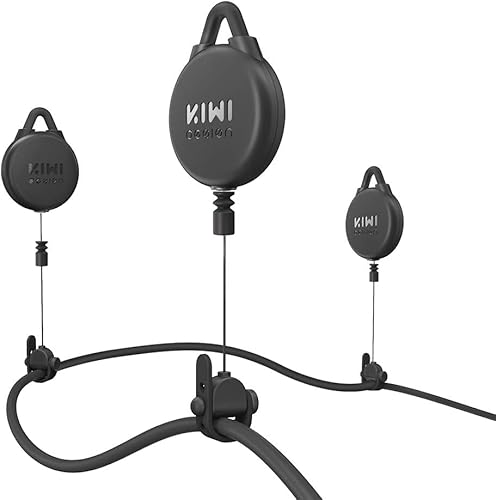KIWI design Gestión de Cables VR, 6 Paquetes de Sistema de Polea VR Compatible con Quest 3S/3/2/1/HTC Vive/Pro/PSVR/Valve Index VR Accesorios (Negro)