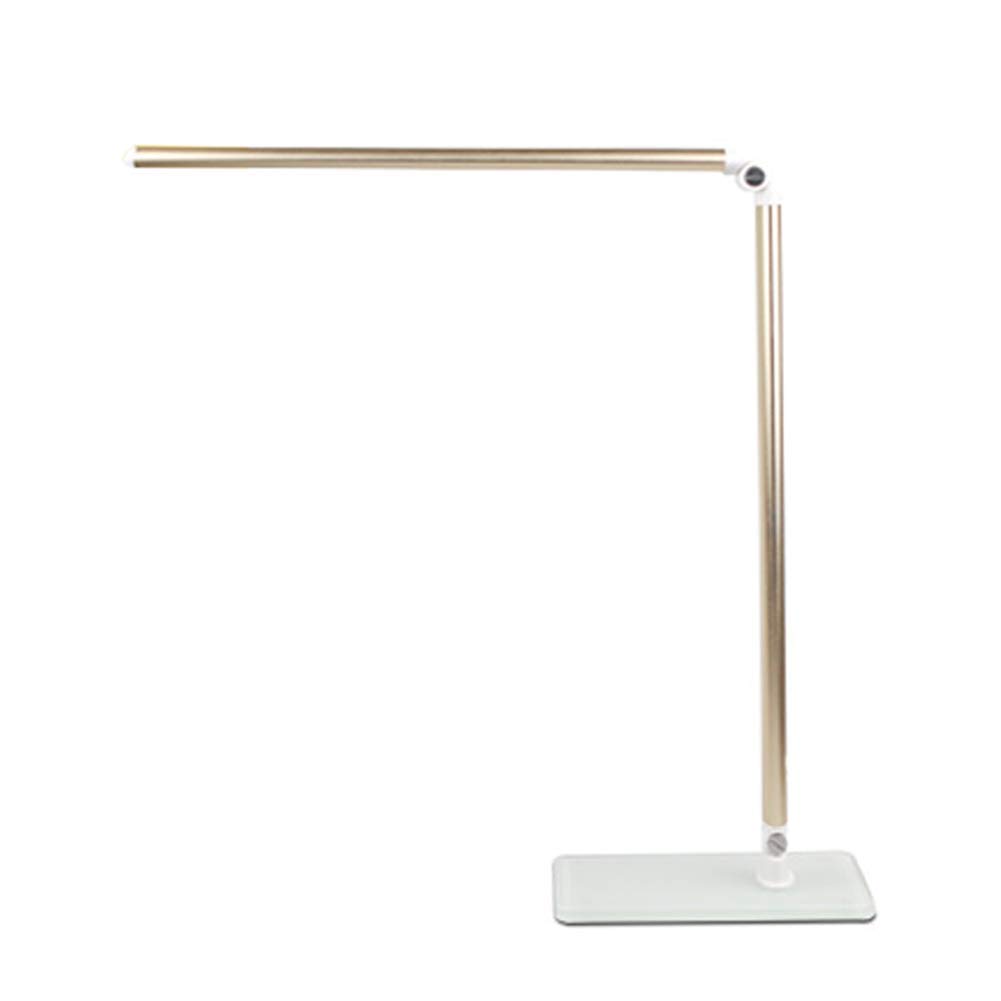 KKXXYQFC Lampy biurkowe typu Led Biuro, 3 tryby Regulowana jasność Składane oświetlenie biurka do czytania w biurze [Pokój w akademiku] [Przy łóżku] 6W, srebrzysty