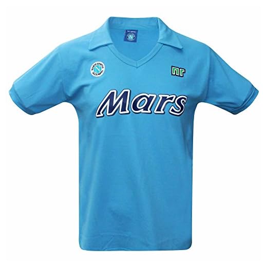 SSC NAPOLI Vintage 1988/89 MARS Retro camisa (100% algodón tallas S a 3XL) (pequeña)