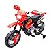 Qaba 6V Kids Electric Battery-Powered Ride-On Motorcycle Dirt Bike Toy with Training Wheels Red
