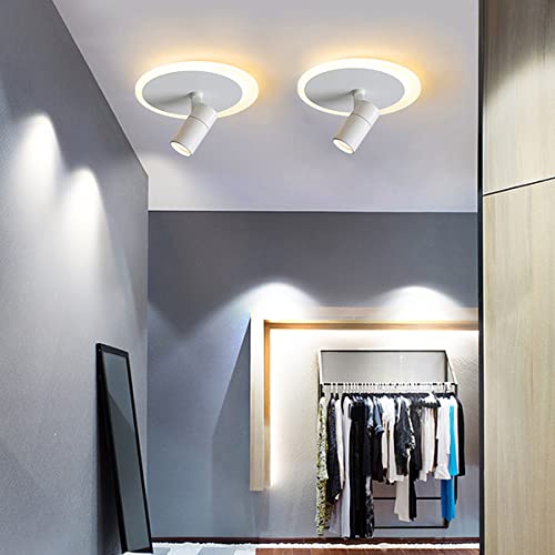 Spot de plafond à 1 lampe avec ampoule 15W GU10 incluse et diffuseur rotatif white - 6