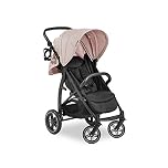 hauck Rapid 4D, Dusty Rose - Pushchair with Rubber Wheels, Raincover & Cup Holder, Compact One-Hand Folding, Height-Adjustable, Fully Reclining from Birth up to 22 kg, UPF 50+