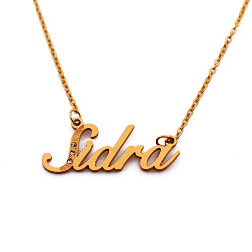 Collier Prénom Sidra en Or Cadeau Unique pour Mère Amis et Petite Amie