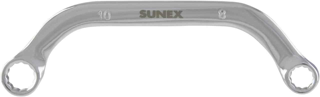 Sunex 993501M 8 mm x 10 mm Fully Polished Half Moon Double Box Wrench