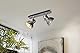 EGLO Deckenlampe Barnstaple, 2 flammiger Vintage Deckenspot im Industrial Design, Retro Wandspot aus Stahl im Zink Used-Look, Holz, Rostoptik, schwarz, E27 Fassung