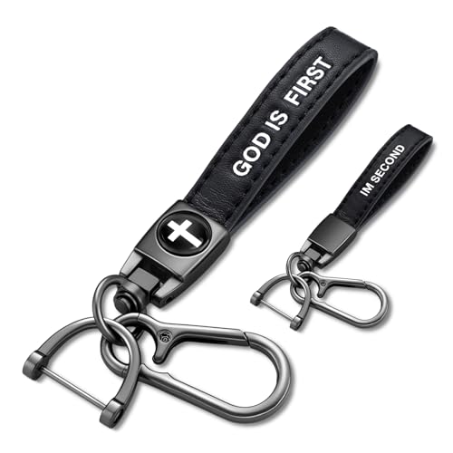 Otuuz Christian Cross Keychain for Men Jesus Keychain God Is