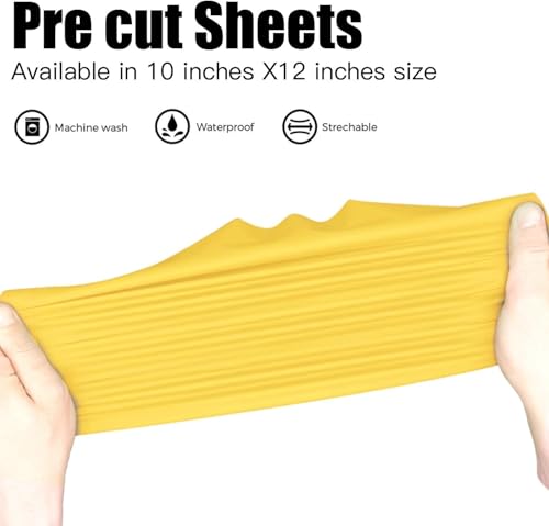 Image of JANDJPACKAGING Heat Transfer Vinyl HTV for T-Shirts 12 inchx10 inch 10 Pack Iron on Vinyl (Sun Yellow)