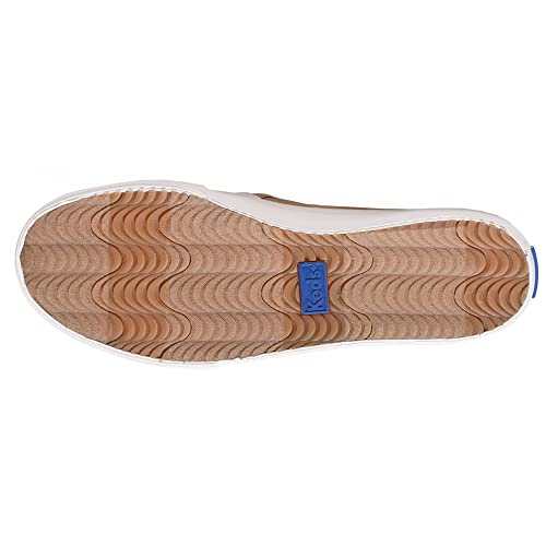 Keds Women's Double Decker Quilted PU Sneaker, Gold, 5