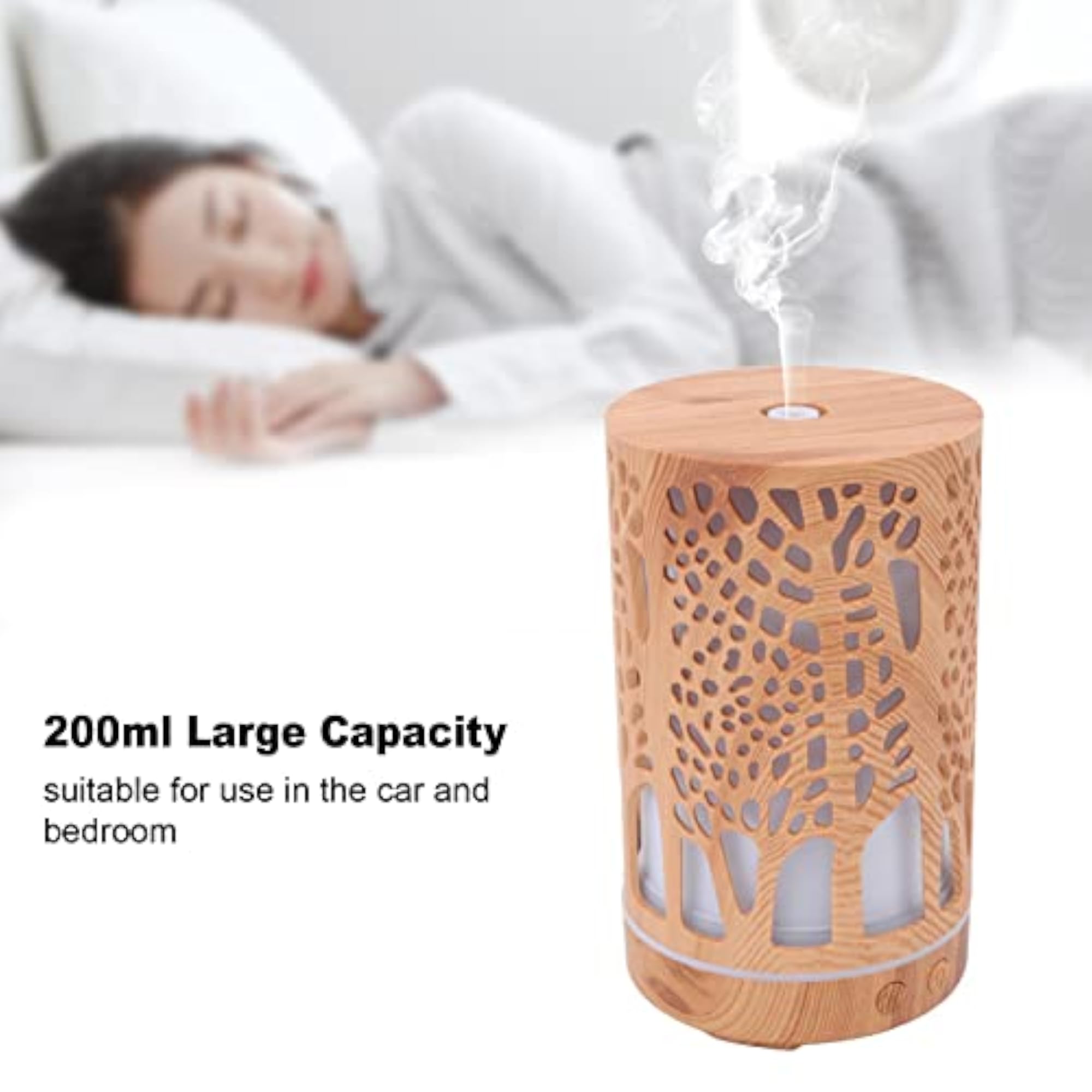 Aroma Essential Diffuser, Purifying Air Wood Grain