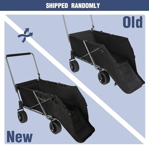 REDCAMP Hundewagen faltbar mit ausziehbarem Heck | 136 kg Tragkraft Für große Hunde| All-Terrain Räder mit Bremsen | Für Camping Garten Outdoor | Hochwertiges 600D Oxford-Gewebe