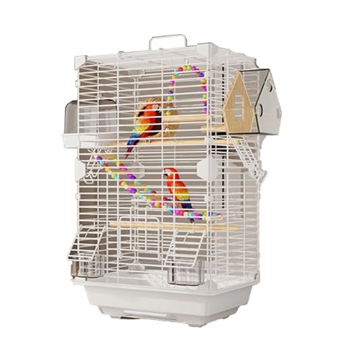 Jaula Jaula Grande for pájaros ecológica Home Villa Especial for Loros(Blanco)