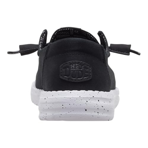 Image of HEYDUDE Wendy Stretch Canvas Slip On Shoes, Black Odyssey Size 12