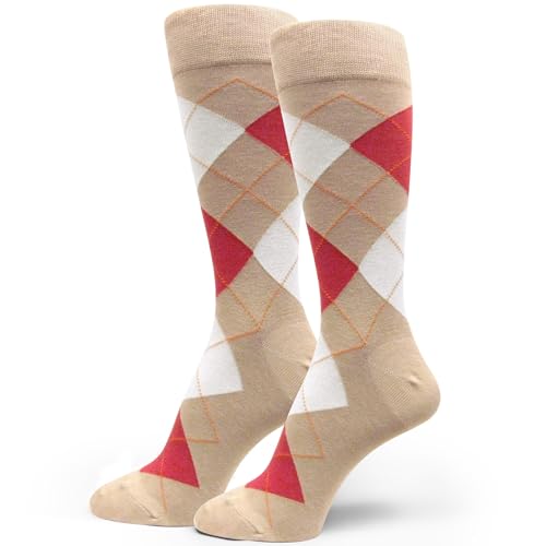 Spotlight Hosiery Argyle Dress Socks for Men, Groomsmen, Best Man, Father of the Groom