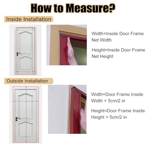 Miniatura 7 de Puerta Corredera Plegable 70 80 90 100 110 120 130 Cm Biombo Interior De Una Sola Puerta Panal De Abeja Con Marco De Aluminio Rojo, Puerta Acordeón Plegable A Medida, Sin Perforaciones White,Wxh 100cm