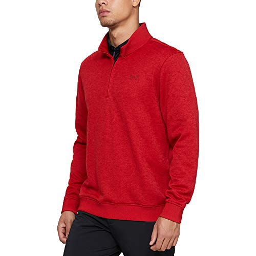 Under Armour Men's Storm SweaterFleece ¼ Zip Long Sleeve Golf Pullover, Stadium Red (610)/Stadium Red, Large