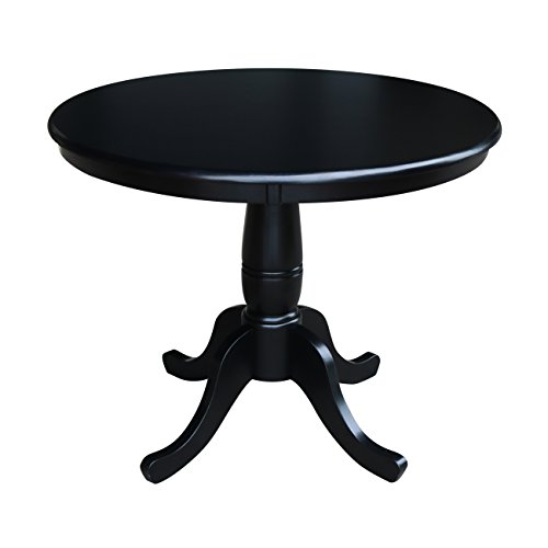International Concepts Table, Dining Height, Black #TOP8