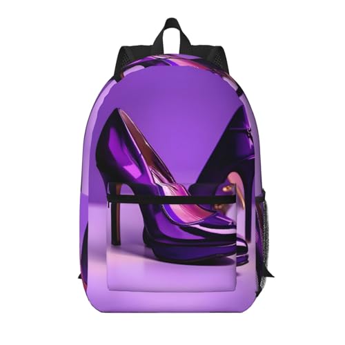 Sac à dos de voyage violet original taille unique avec poche zippée