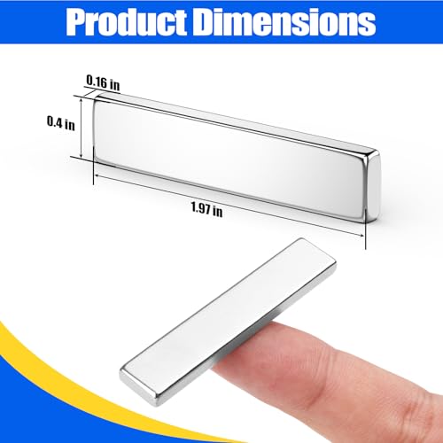 Image of FINDMAG Heavy Duty Neodymium Bar Magnets, 10 Pack 50x10x4mm, Rare Earth