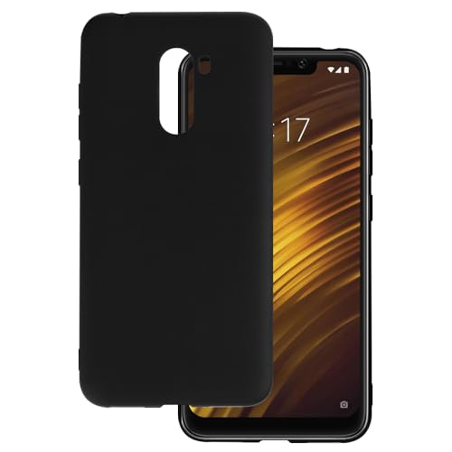 OAGELIM Funda Compatible con Xiaomi Pocophone F1 Case Antigolpes con Cubierta Protectora Flexible de TPU Suave y Resistencia a Arañazos con Protección (Negro)