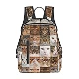 [Outfly] おもしろ 猫 猫柄 面白い ねこ リュックサック アニメ バックパック 軽量 通学 旅行 多機能 男女兼用 お祝い プレゼント ブラック tty94