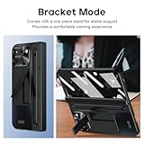 Case for Google Pixel 9 Pro Fold Bracket Stand Cover |Hinge Protection| with Stylus Pen and Built-in Screen Protector Shockproof Slim PC Phone Case for Google Pixel 9 Pro Fold - Black - Image 4