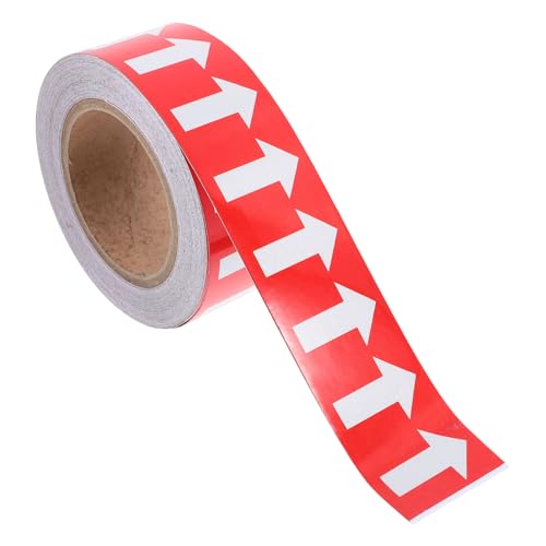 Marquage de direction fléché rouge Anneome adhésif résistant pour tuyauterie industrielle