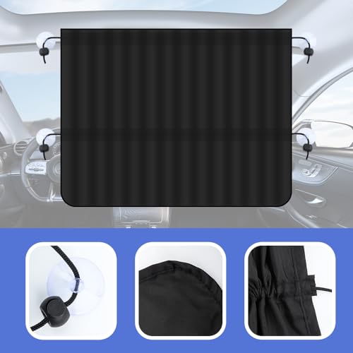2PCS Car Window Shades,Stretchable Car Curtains for Sunburn Protection & Interior Cooling,Universal Car Privacy Shades for Automotive Glass