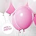 Prextex 75 Pink Party Balloons 12 Inch Pink Balloons with Matching Color Ribbon for Pink Theme Party Decoration, Weddings, Baby Shower, Birthday Parties Supplies or Arch Décor - Helium Quality
