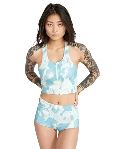 Bas de bikini cheeky RVCA haut de gamme taille haute imprimé océanique