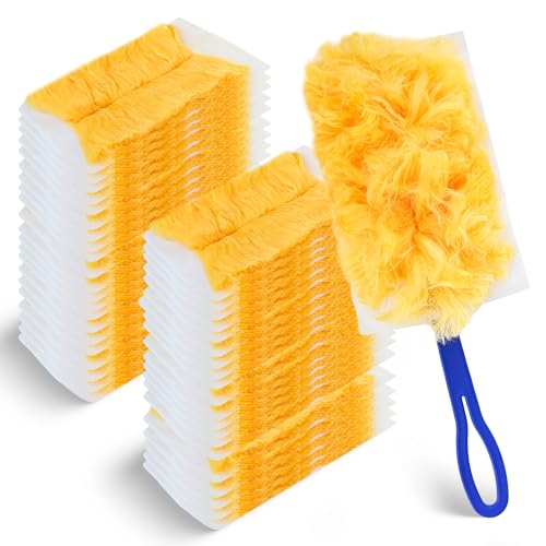 Image of Duster Refills for Swiffer Dustersl, 40 Count Heavy Duty Disposable Duster Replacement Heads for Efficient Cleaning （Yellow）
