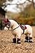 LeMieux Miniature Toy Pony Ear Bonnet - Handmade Crochet - Soft Faux Suede Ears - Braiding Detail & Logo - Ages 3+ - Machine Washable - Ember - One Size