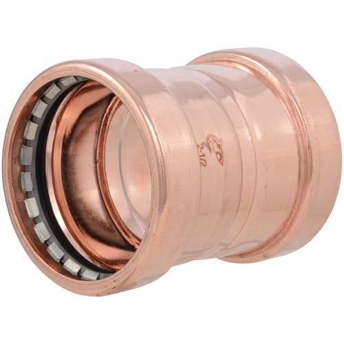 Image of SharkBite 2-1 /2 Inch Coupling, Copper Press Plumbing Fitting, UPR0167