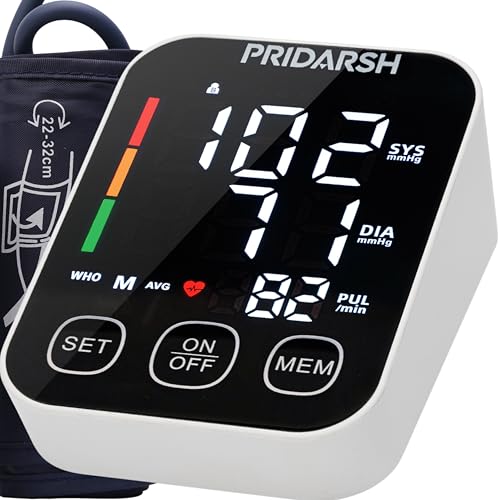 Image of Blood Pressure Monitor, Blood Pressure Machine with Upper Arm Large Cuff That fits Standard to Large Adult Arms, High Automatic Blood Pressure Monitors Cuff for Home Use, (BP) LED Digital Display with Voice Brodcasting Function