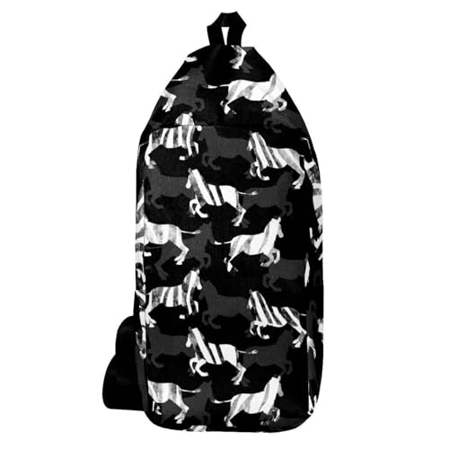 Sac à dos à bandoulière zébré 16x36.5cm pour homme et femme