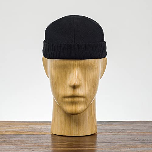Sterkowski Docker Cap | Woolen Beanie For Men And Women | Docker Hat Sailor Beanie Skullcap Beanie For Men Leon Hat Brimless Hat Watch Cap Skully Hats Vintage Hats For Men 60 Cm Black #TOP3