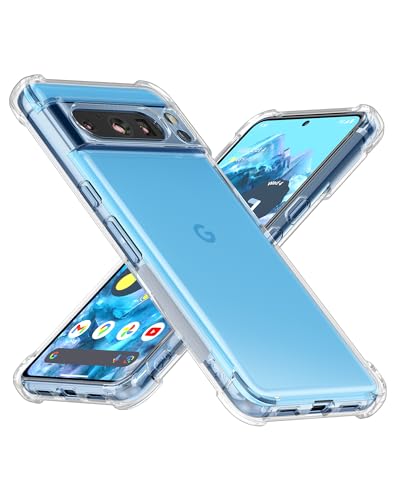 Cresee Hülle für Google Pixel 8 Pro, Transparent Hülle Handyhülle mit Verstärkte Ecken Schutzhülle Dünn Weich Cover Stoßfest Bumper für Pixel 8 Pro, Clear