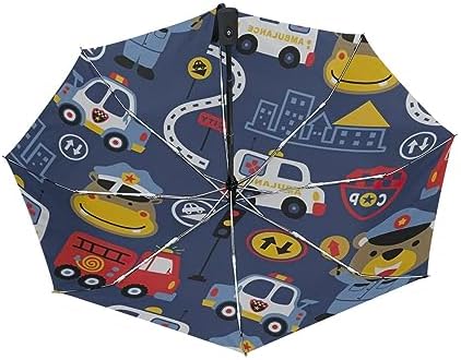 Parapluie Pliant Automatique Coupe-vent UPF 50+ - Compact, 102 Cm De Diamètre, Idéal Pour Voiture Et Voyages