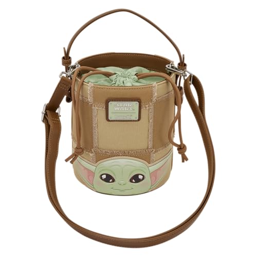 Loungefly Star Wars The Mandalorian Grogu & Anzellan Bucket Crossbody Bag