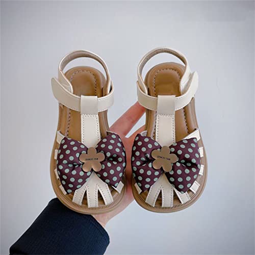 sfdgfhyf Tennis Shoes for Toddler Kids Baby Girls Sandals Summer Polka Dot Flower Bow Sweet Dwarf With Shoes for2 to4