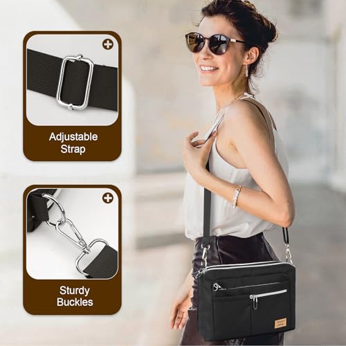 TiMOVO 13.3-14" Multiple Pockets Laptop Sleeve with Shoulder Strap, Black by TiMOVO - Used condition - Image 7
