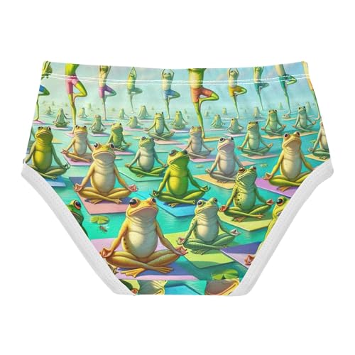 Cotton Girls Underwear Toddlers Funny Frogs Green Panties for Girl Animals Briefs Kids Undies 2t2