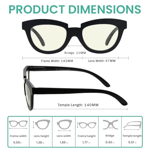 Image of Eyekepper 4-pack Reading Glasses Blue Light Blocking Square Computer Readers Women