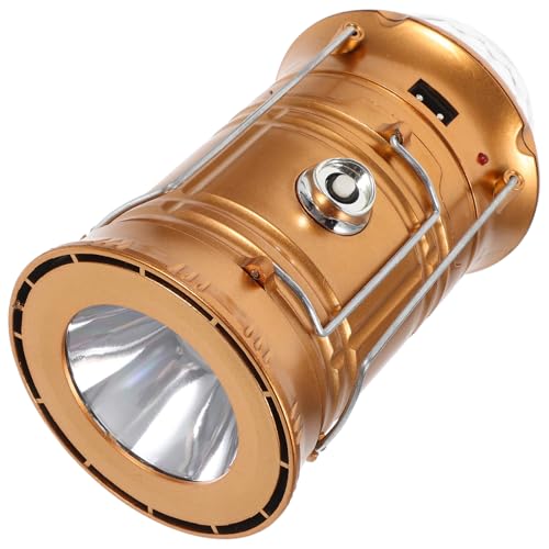 MUSISALY Lámpara LED Recargable para Camping Portátil Luz para Tienda de Campaña Color Dorado Tamaño Pequeño Luz para Uso en Exteriores y Actividades al Aire Libre