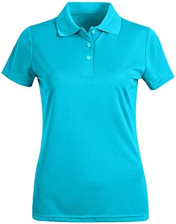 Corna Womens Polos,High Performance Dry Fit Short Sleeve Golf Polo Shirts for Women -Flat Knitting Rib Collar with Plus Size