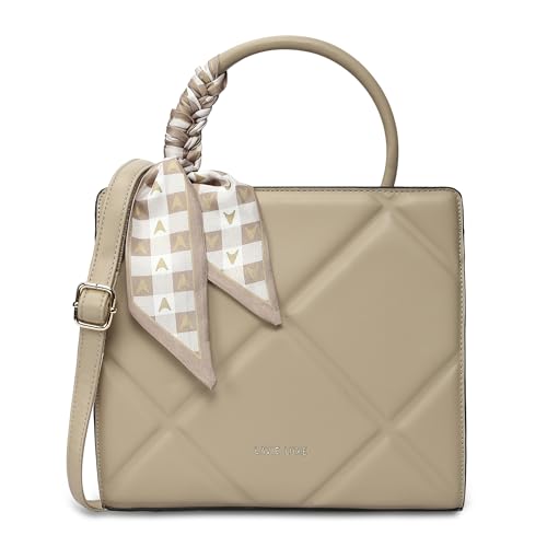 Image of Lavie Luxe Women's Quare25 Medium Debossed Satchel Handbag for Women | Satchel Bag for Work | Ladies purse | Stylish Shoulder Bag | Gift for Women