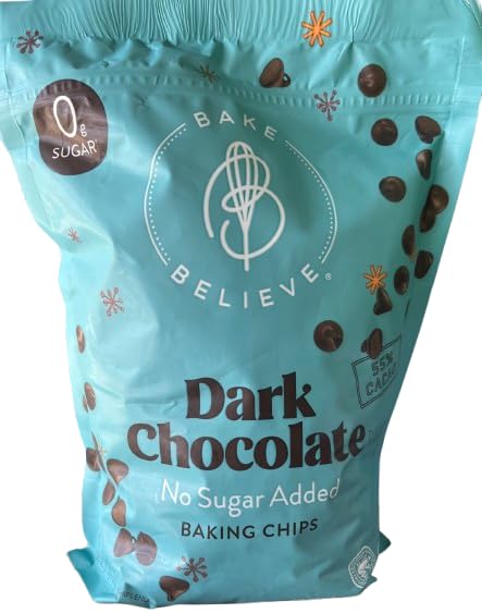 Bake Dark Chocolate Baking Chips, No Sugar Added, Sugar-Free Baking Chocolate, 2 lb